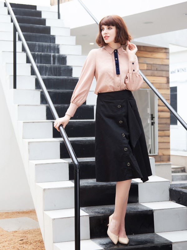 秋季优雅半身裙穿搭 国庆节这样穿