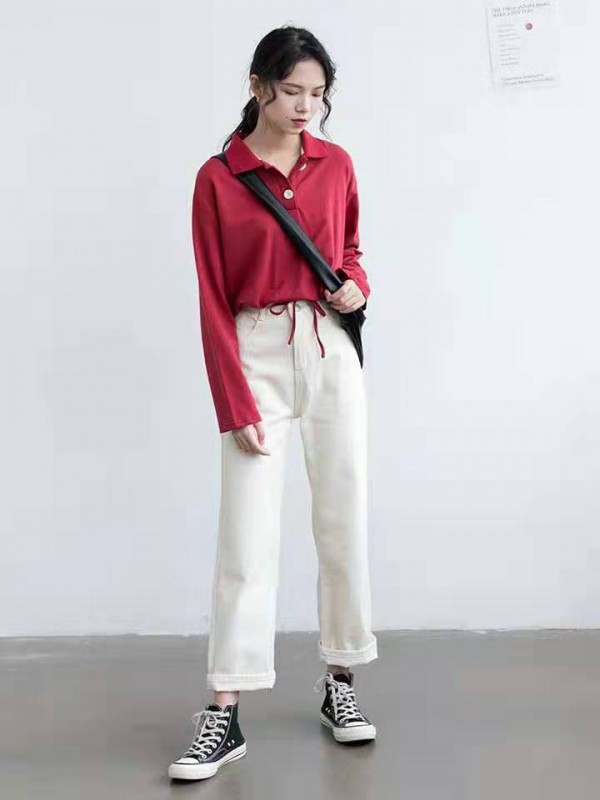 初秋女生怎么穿搭更亮眼 POLO领卫衣怎么穿搭好看