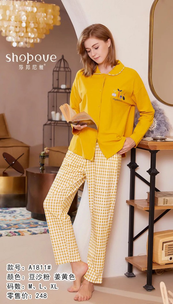 莎邦尼雅磨毛家居服系列 文艺印花装点你的少女心