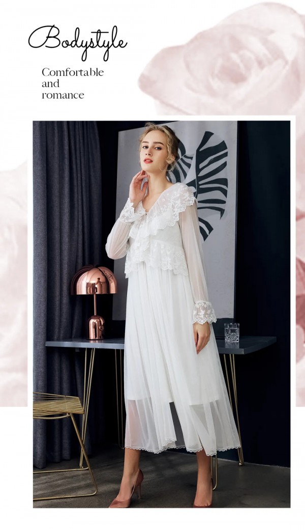 送你一件宫廷风睡衣 没有哪位小公举会拒绝吧?