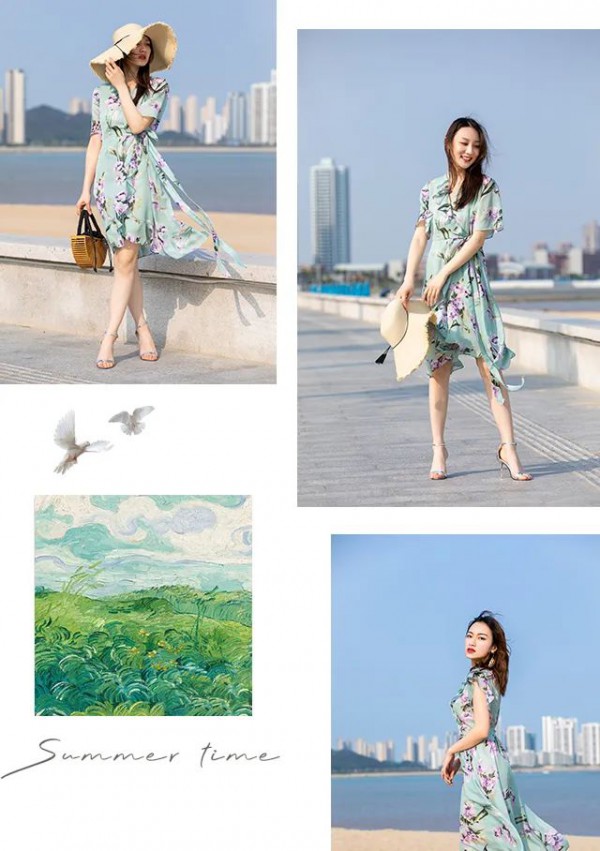 卡索印花连衣裙 这个夏天不能错过的美