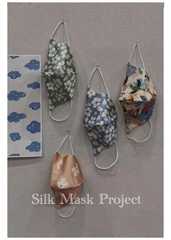 时髦又有效的口罩 台绣会呼吸的真丝口罩