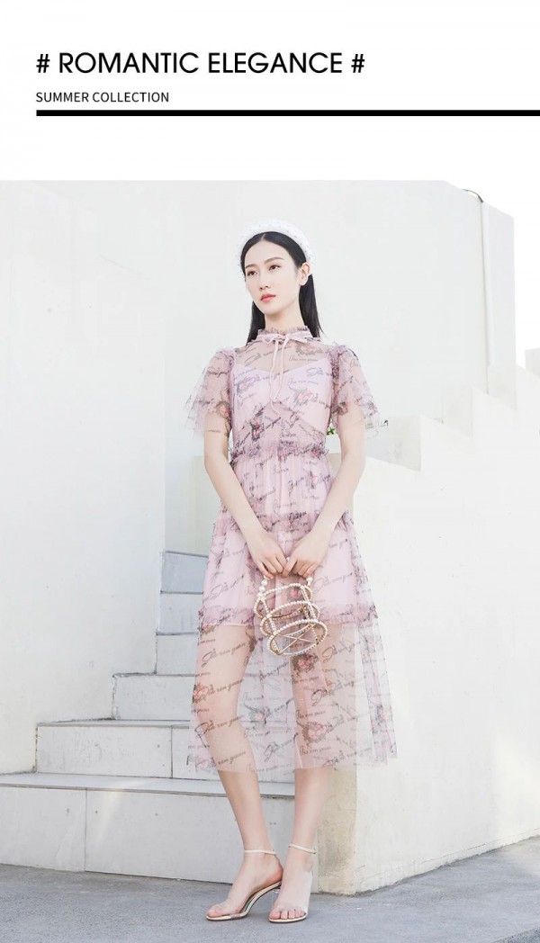 浪漫复古的网纱印花,可太美了!