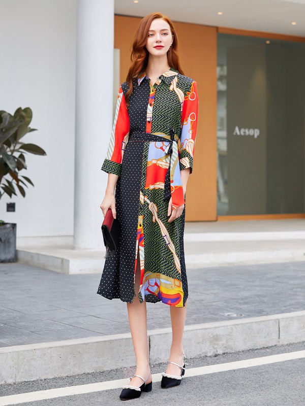 夏季时节 长袖连衣裙才是你的首选