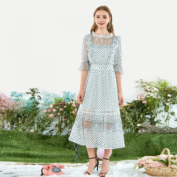 INS女装复古波点 炎炎夏日的最后一抹优雅