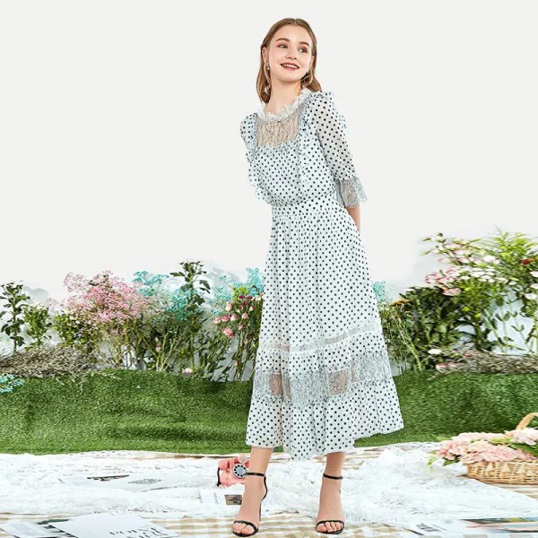 INS女装复古波点 炎炎夏日的最后一抹优雅