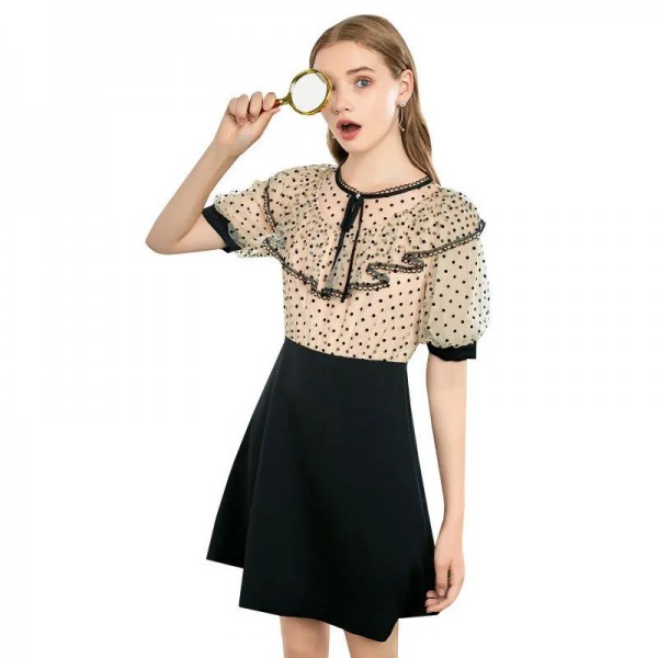 INS女装复古波点 炎炎夏日的最后一抹优雅