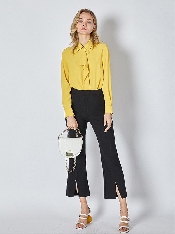 高腰阔腿裤穿搭 真情告白女装为你推荐