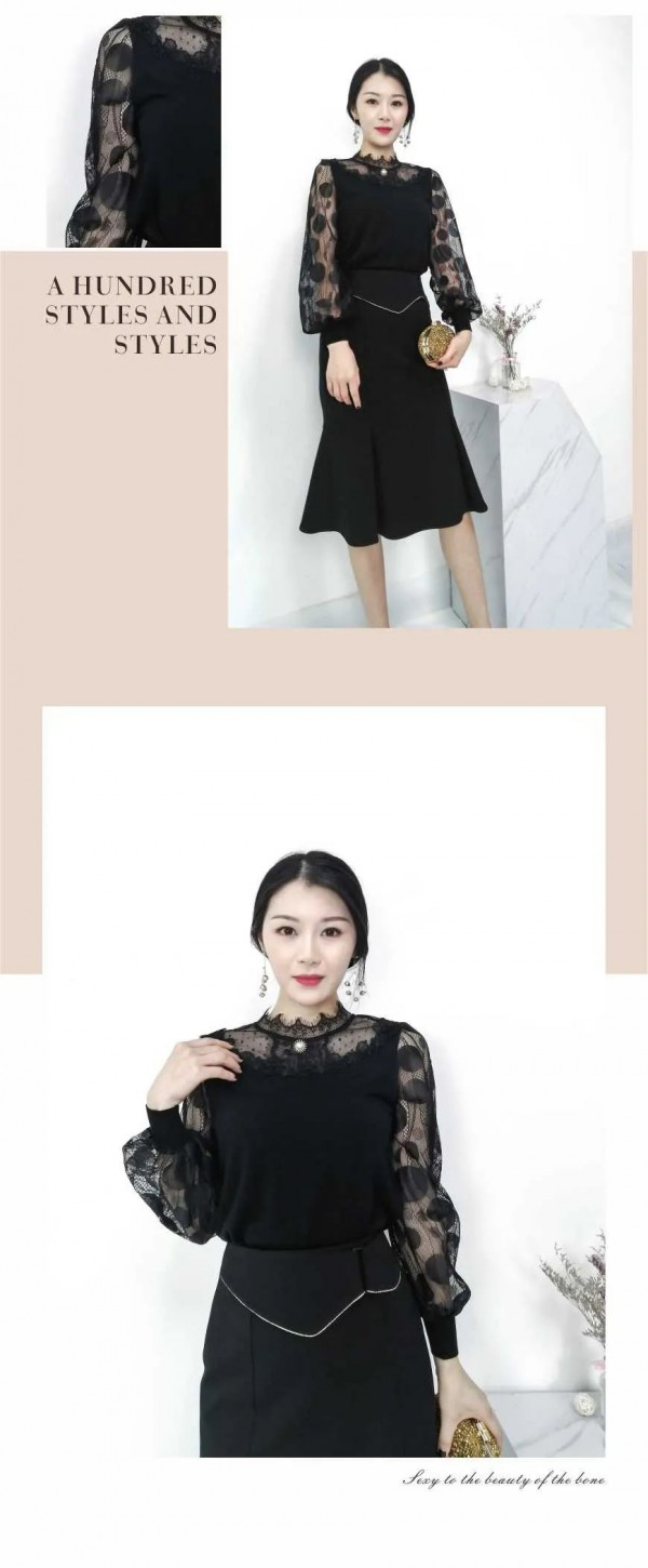 蕾丝衫搭配什么好看 赫梵茜秋季新款性感魅惑,端庄优雅