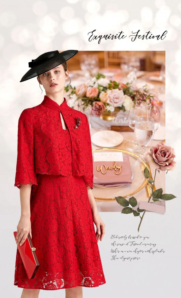 走亲访友参加聚会party 穿红色礼服怎么样好看吗