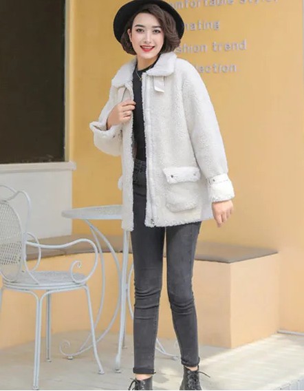 羊羔毛外套系列 像极了冬季恋歌 时尚不失气质