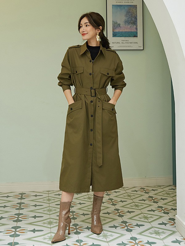 卡其色风衣怎么系腰带好看?风衣实用系腰带法!