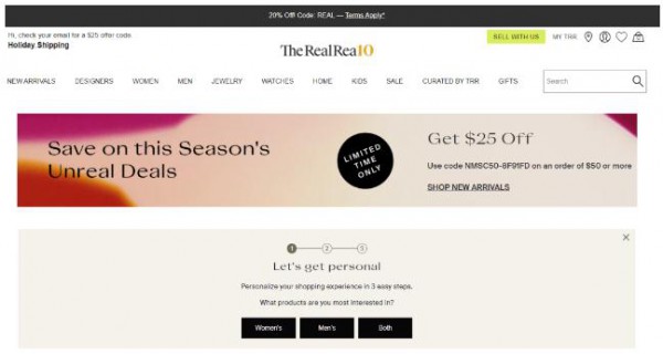 美国二手奢侈品电商 The RealReal “黑五”交易额创历史记录