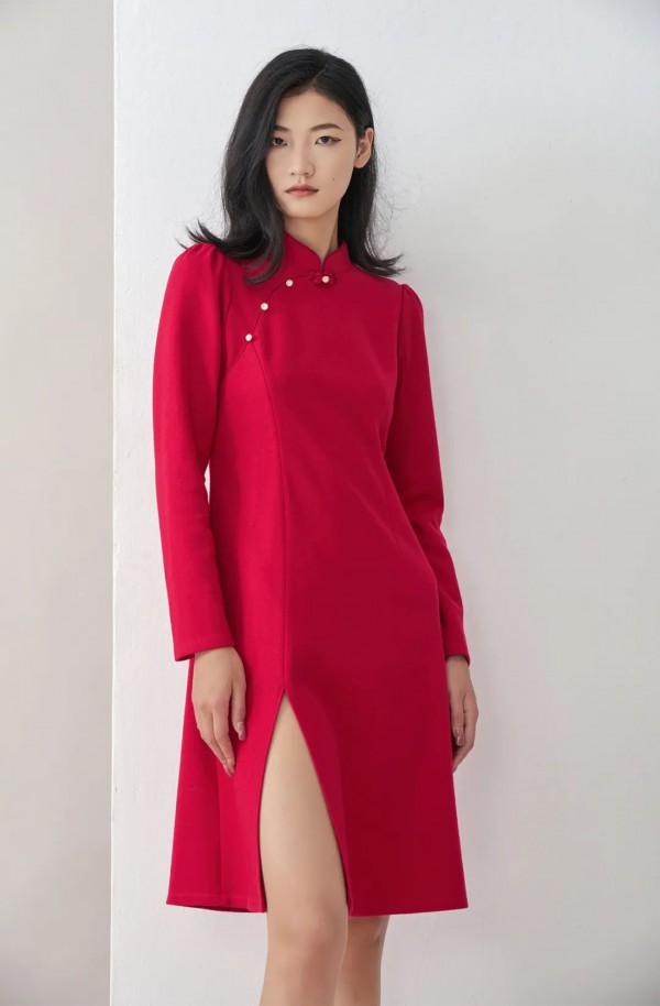 Distinkidny迪凯女装 用中国红勾勒冬日节日的欢歌