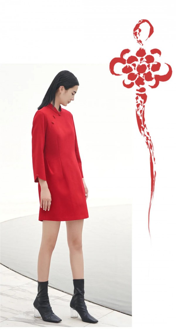 Distinkidny迪凯女装 用中国红勾勒冬日节日的欢歌