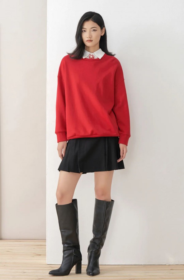 Distinkidny迪凯女装 用中国红勾勒冬日节日的欢歌