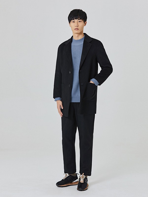 黑色九分裤的该怎么搭配   西装&羊毛衫就能搞定!