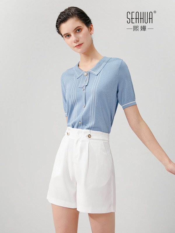 夏天浅蓝色系列的单品怎么搭配更显温柔气质