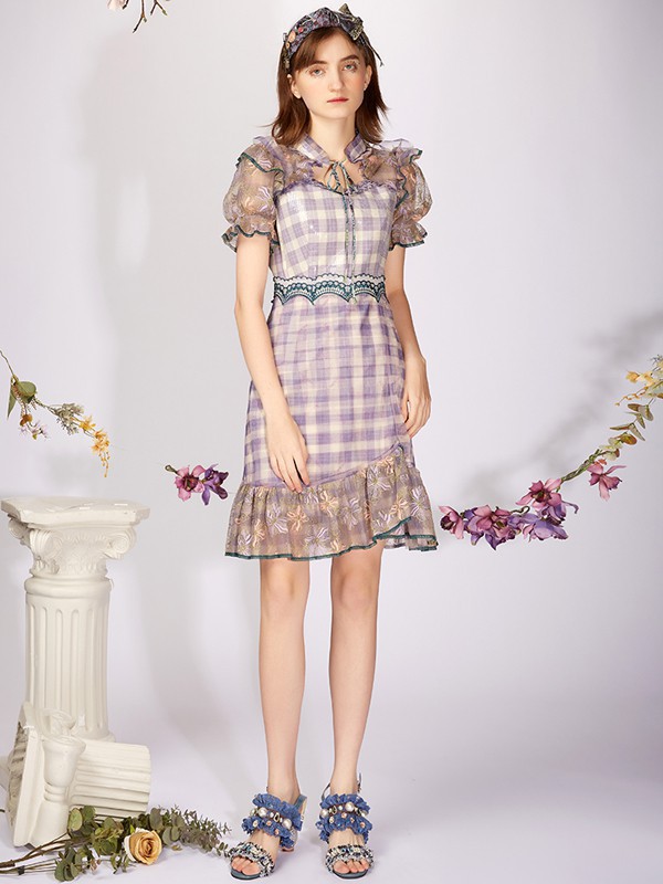 格子系列的套装怎么挑选 紫色格子装好看吗