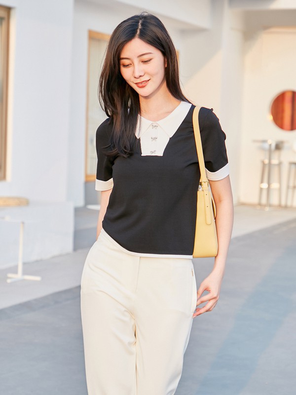 白色长裤搭配什么衣服好看 黑色上衣怎么样