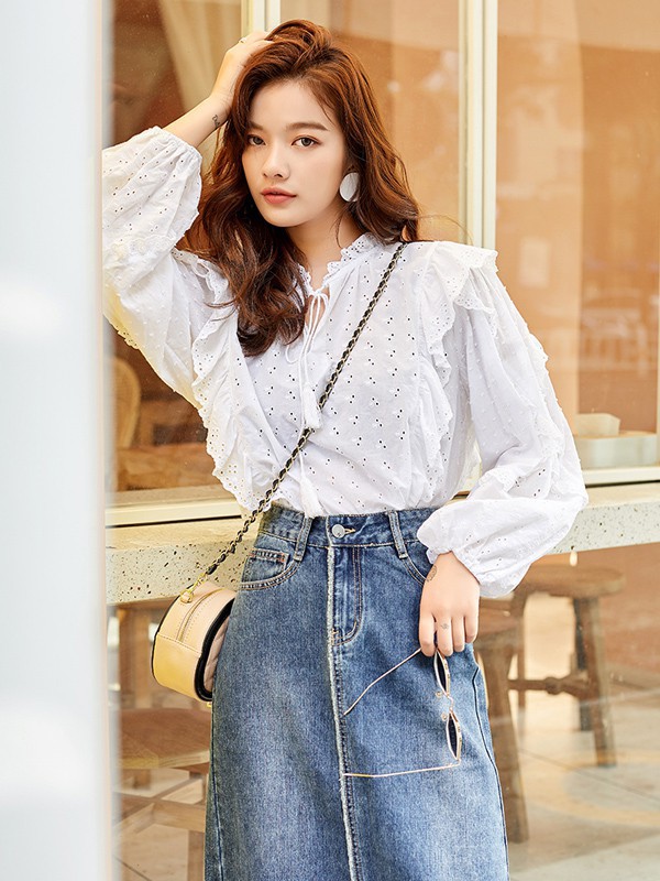 白色法式衬衫怎么挑选 适合搭配牛仔吗