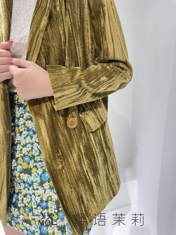 A爆的复古丝绒西装 足够动心 YYMOLI樱语茉莉