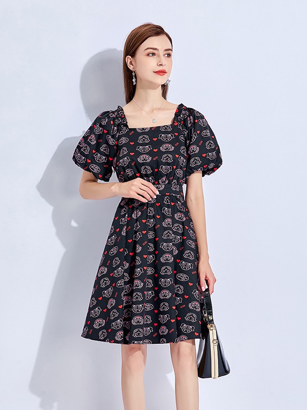 法式方领连衣裙怎么搭配 穿什么鞋子好看