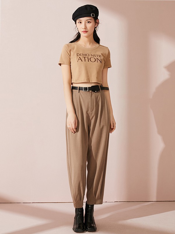 裤子长度选择多长更显高?工装九分裤上衣搭配什么好看