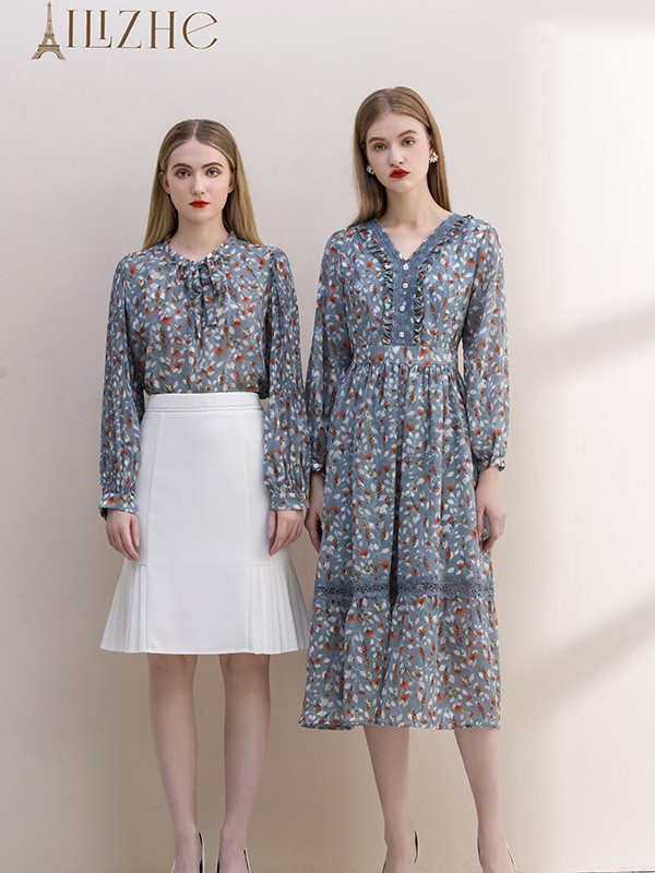 立秋适合穿什么样的印花连衣裙 适合搭配什么外套