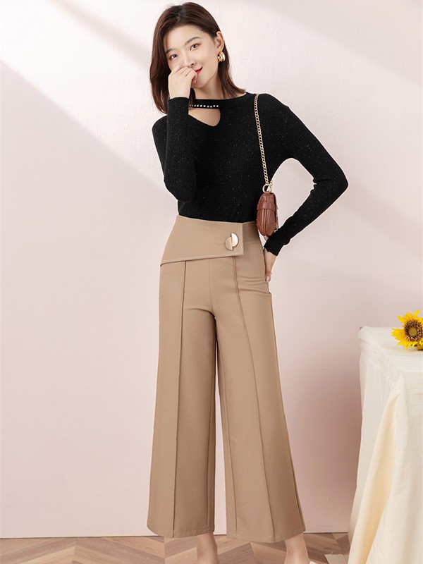 秋季阔腿裤适合搭配什么上衣 什么颜色的上衣更好看