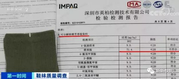 央视曝光!你穿的袜子可能含致癌物质!