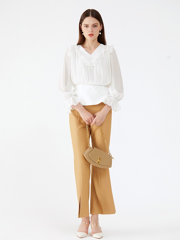 黄色西装裤适合职场吗? 衬衫搭配什么裙子好看?