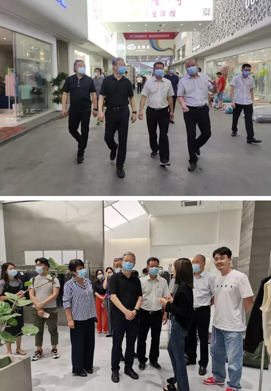 中国纺织工业联合会副会长夏令敏等领导莅临中大纺织商圈考察调研