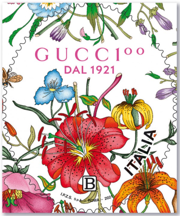 意大利邮政为奢侈品牌GUCCI发行邮票,枚售价1.1欧元,发行量为30万枚!