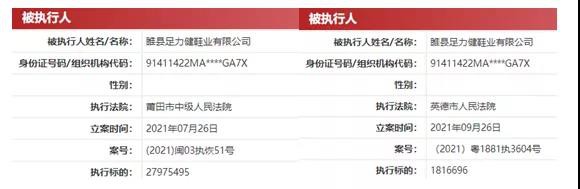 足力健公司被强制执行 实控人已5次被“限高”