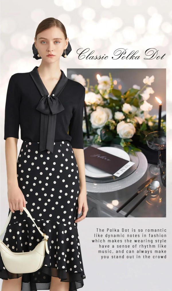 浪漫波点系列|春装怎么挑选 波点小裙子怎么搭配更好看