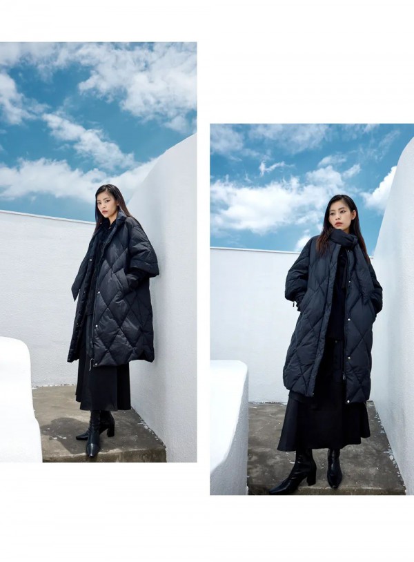 氏伽 | 菱形羽绒服,时髦不显臃肿