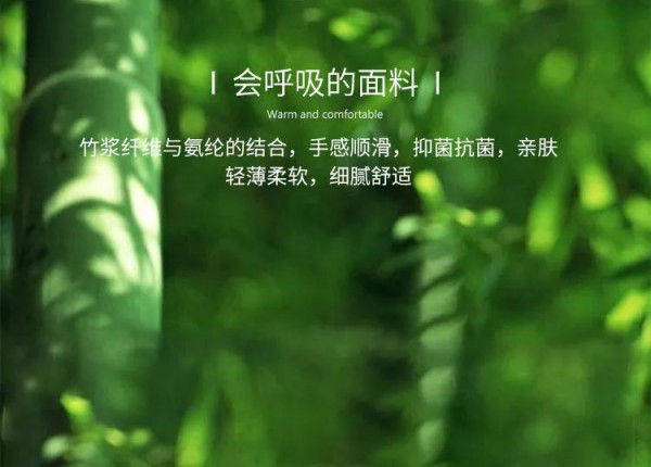天竹家居 | 天然竹纤维打底套装,抗菌抑菌呵护健康