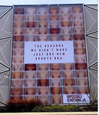 因拍摄裸露胸部被禁 阿迪达斯运动文胸广告因“露骨”在英国被禁