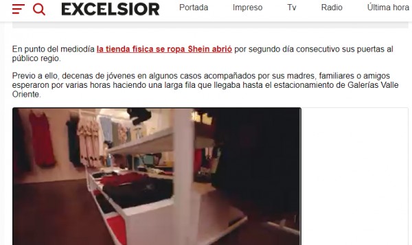 Shein在墨西哥首都再开设快闪店