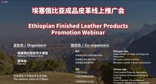 埃塞俄比亚成品皮革线上推广会举行