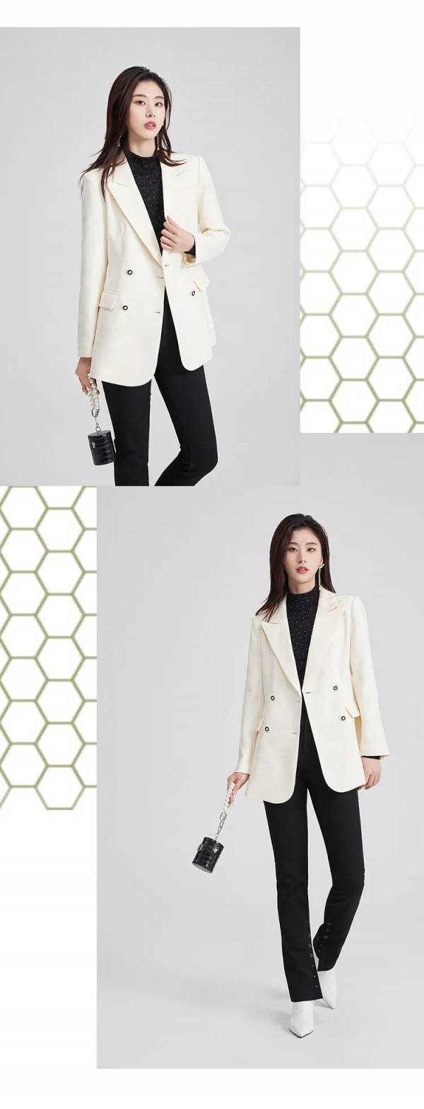 依妙 | 春日简雅西装look