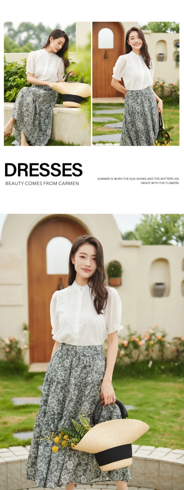 卡蔓 | 温柔碎花系列连衣裙,演绎无限生机