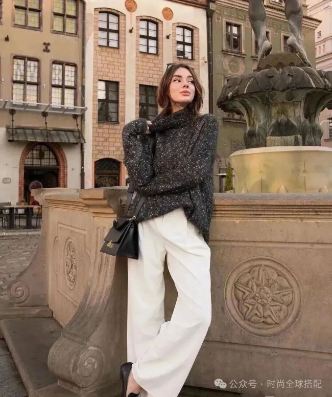 秋天里的羊毛衫,“宽大一点”更洋气,显瘦!