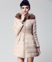 欧尼思2012秋冬装羽绒服欧美奢华保暖羽绒上衣外套