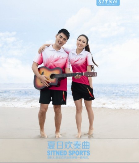 2013春夏装思腾情侣T恤衫-白红