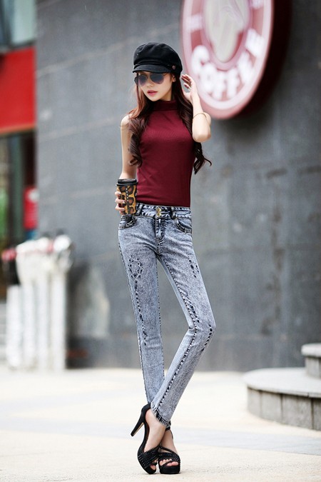 润芙莱2014春夏装润芙莱牛仔裤