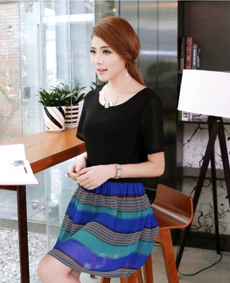 蔓缇蜜丝女装2022春夏季黑色T恤