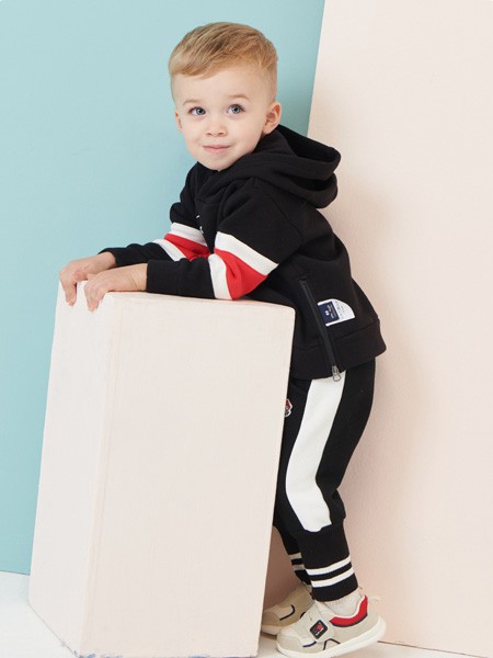 阿路和如 童装2022春夏季黑色长裤