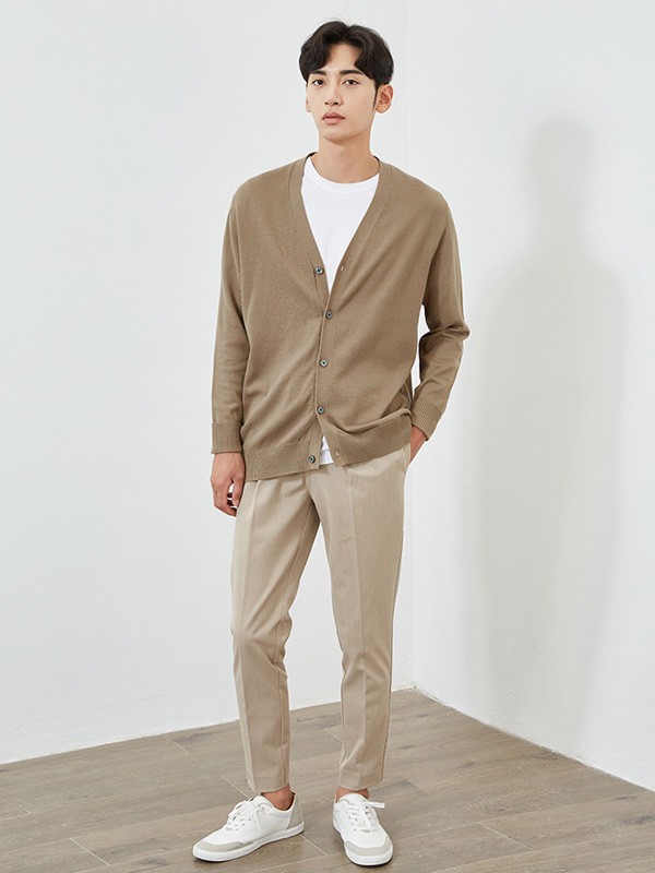 a.b.x男装2023春夏季卡其色长裙